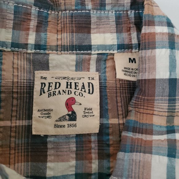RedHead Short Sleeve Button Down Size M - Picture 2 of 5
